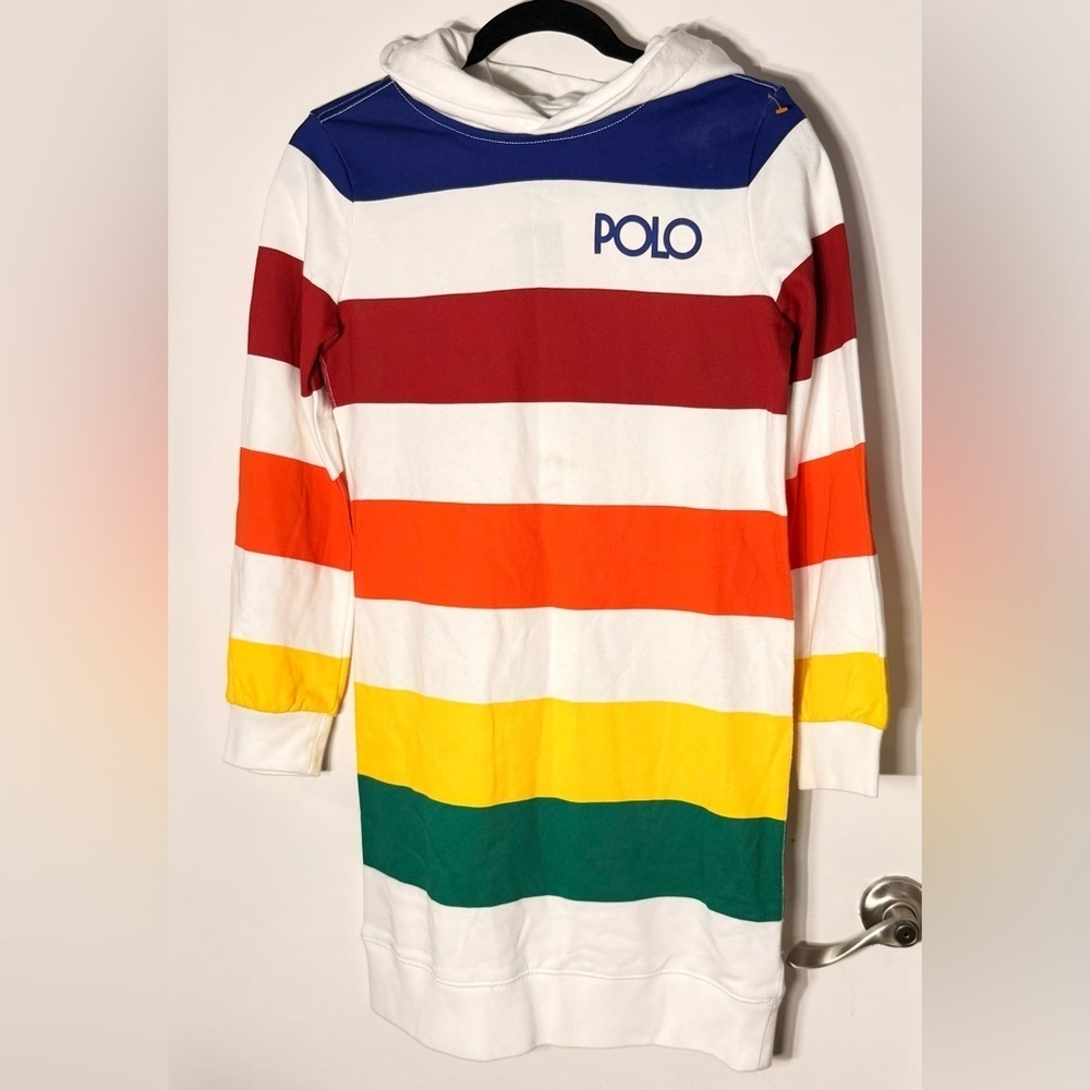 Polo Ralph Lauren Rainbow Stripe Hoodie Dress